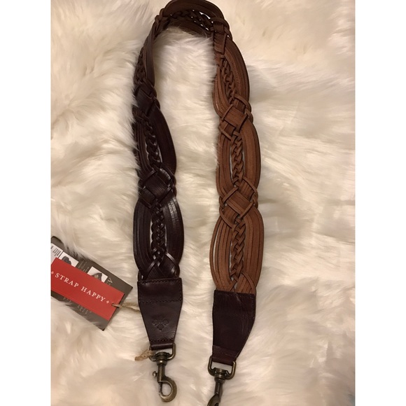 braided leather purse strap